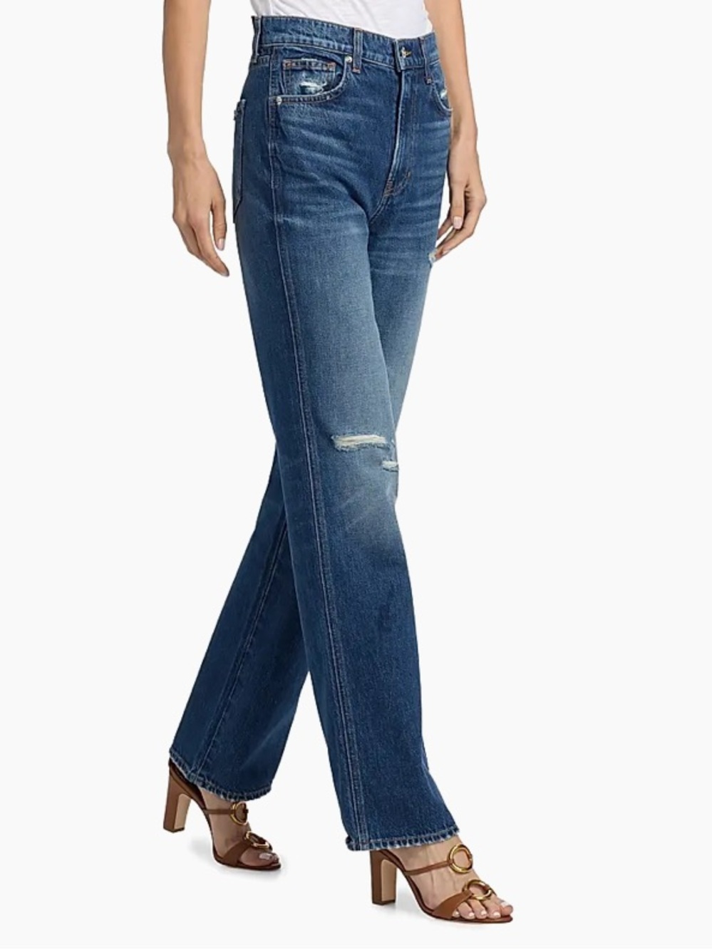 Veronica Beard City Lights Distressed Straight Leg Jeans SZ 26 New Without Tags